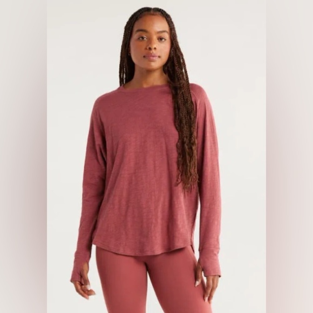 Zella Long Sleeve Top - Dusty Rose